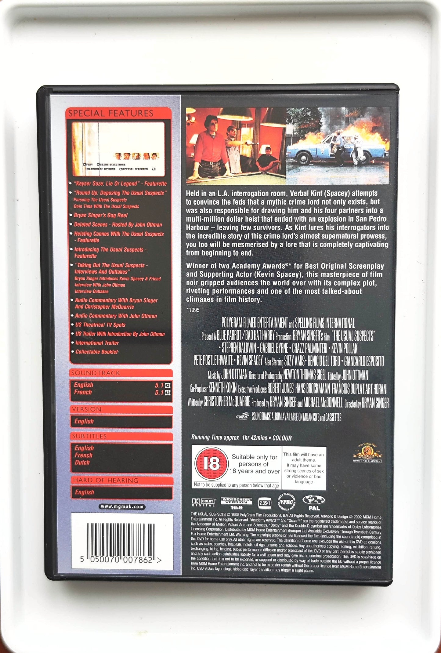 The Usual Suspects 1995 DVD Crime Baldwin Byrne Toro Singer