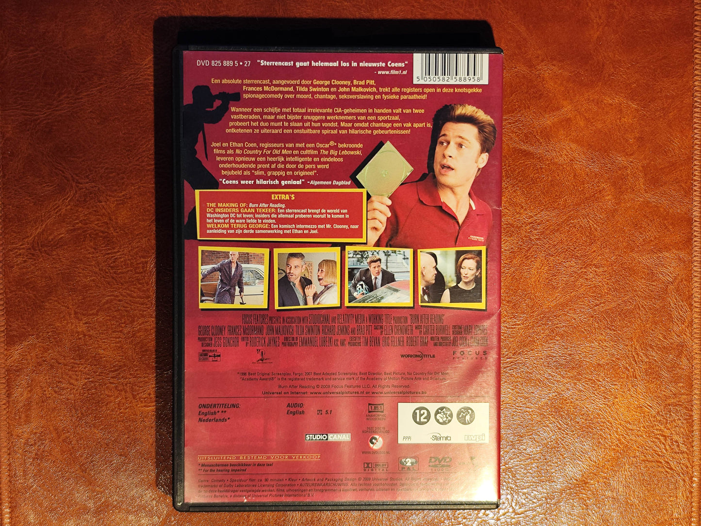 Burn After Reading 2008 DVD Comedy Clooney Mcdormand Pitt Coen