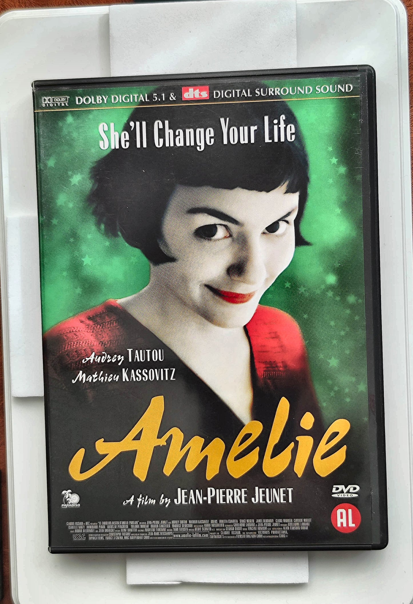 Amélie 2001 DVD Comedy Tautou Kassovitz Rufus Jeunet DVD Cover