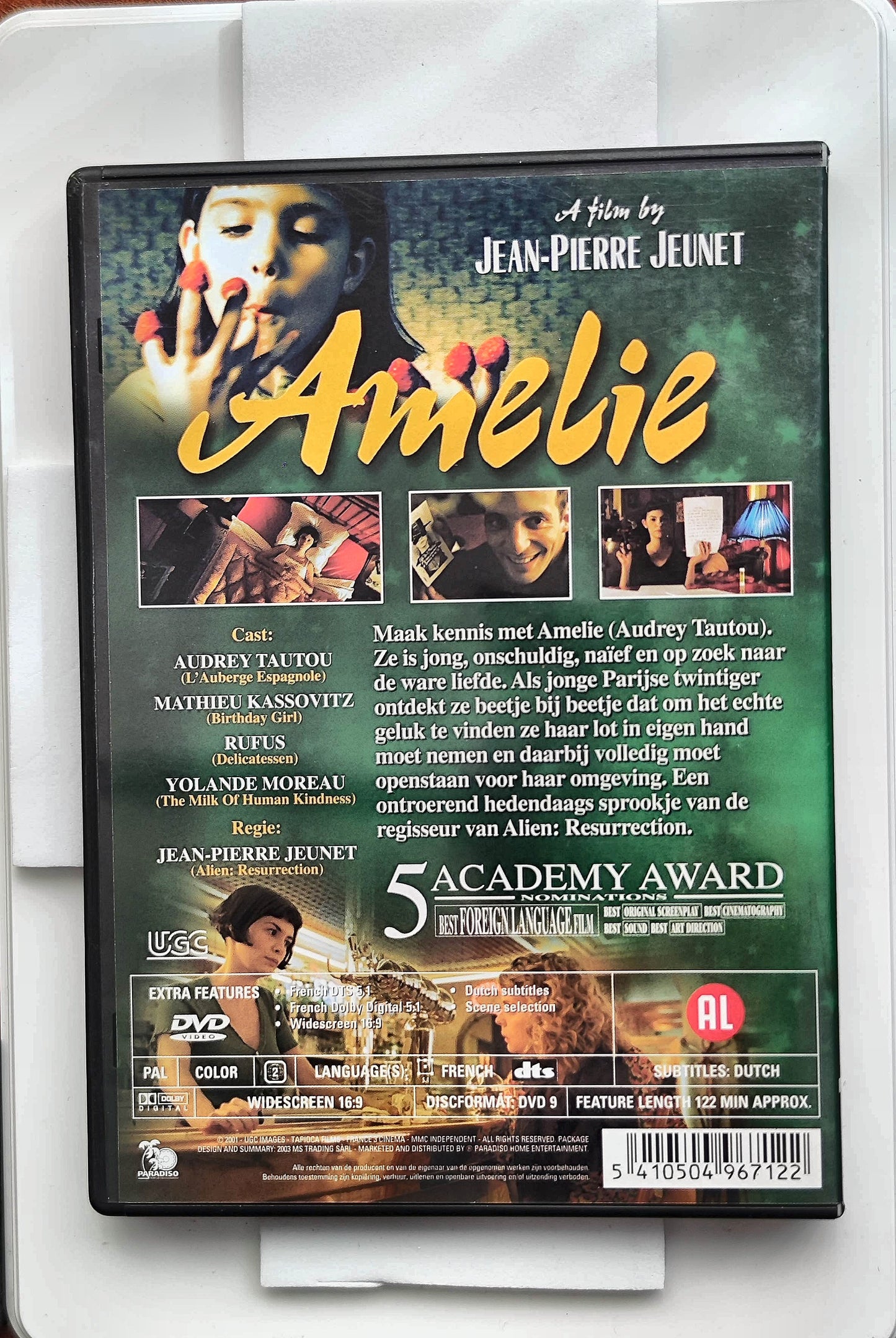 Amélie 2001 DVD Comedy Tautou Kassovitz Rufus Jeunet