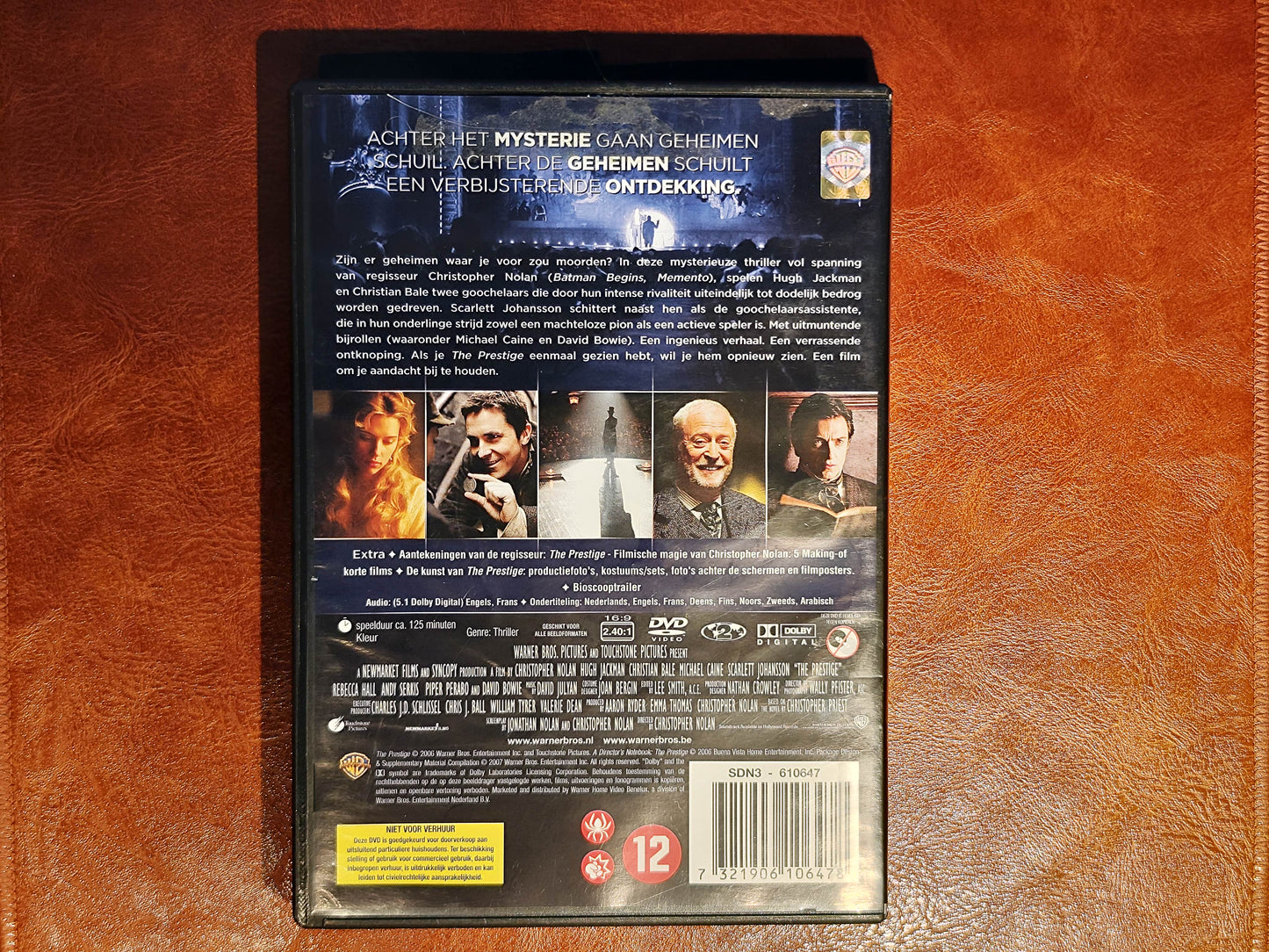 The Prestige 2006 DVD Drama Jackman Bale Caine Nolan