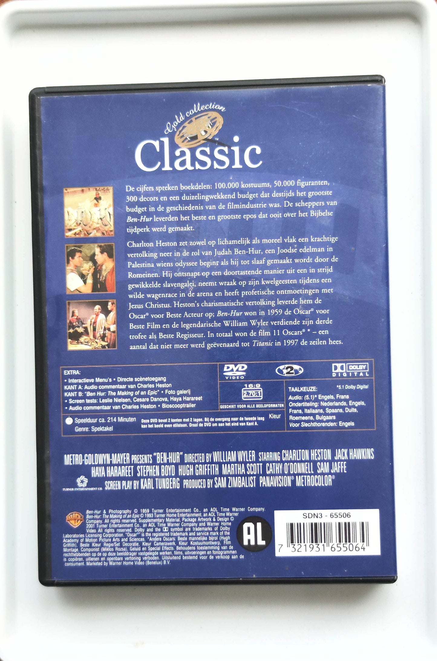 Ben-Hur 1959 DVD Adventure Heston Hawkins Harareet Wyler