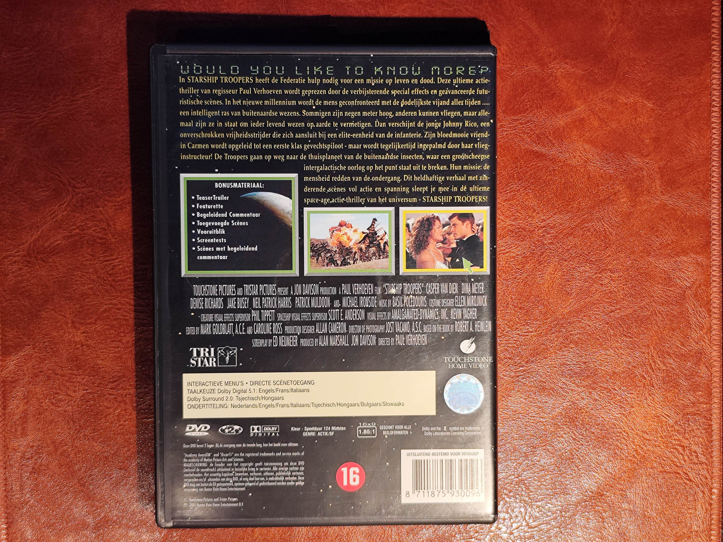 Starship Troopers 1997 DVD Action Dien Meyer Richards Verhoeven