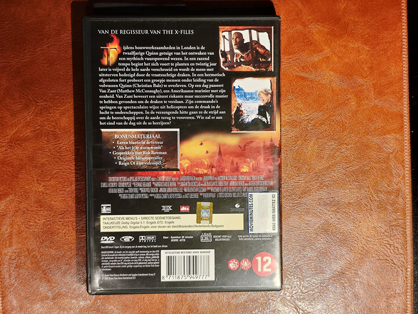 Reign of Fire 2002 DVD Action Bale Mcconaughey Scorupco Bowman