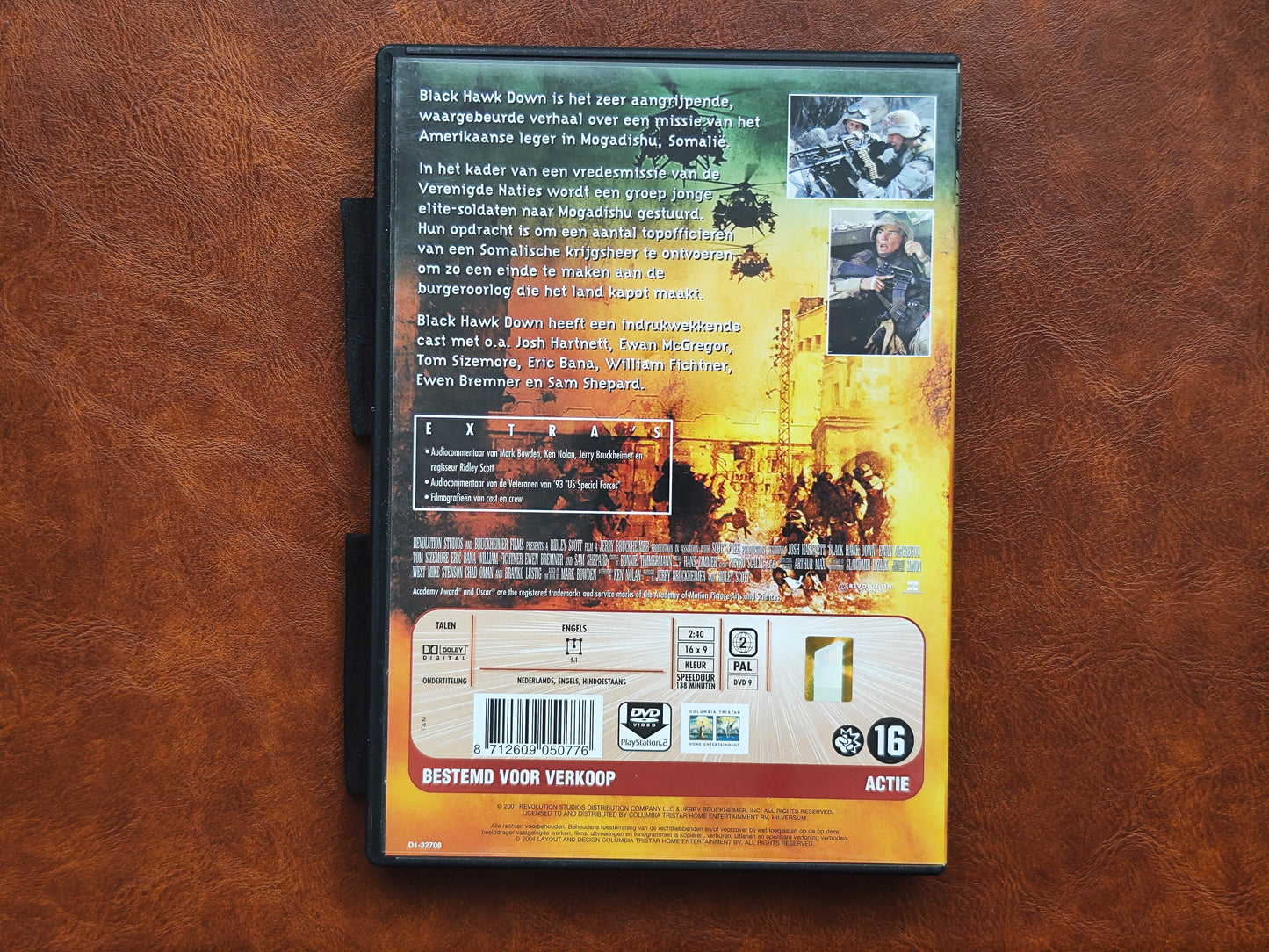 Black Hawk Down 2001 DVD Action Hartnett Mcgregor Sizemore Scott