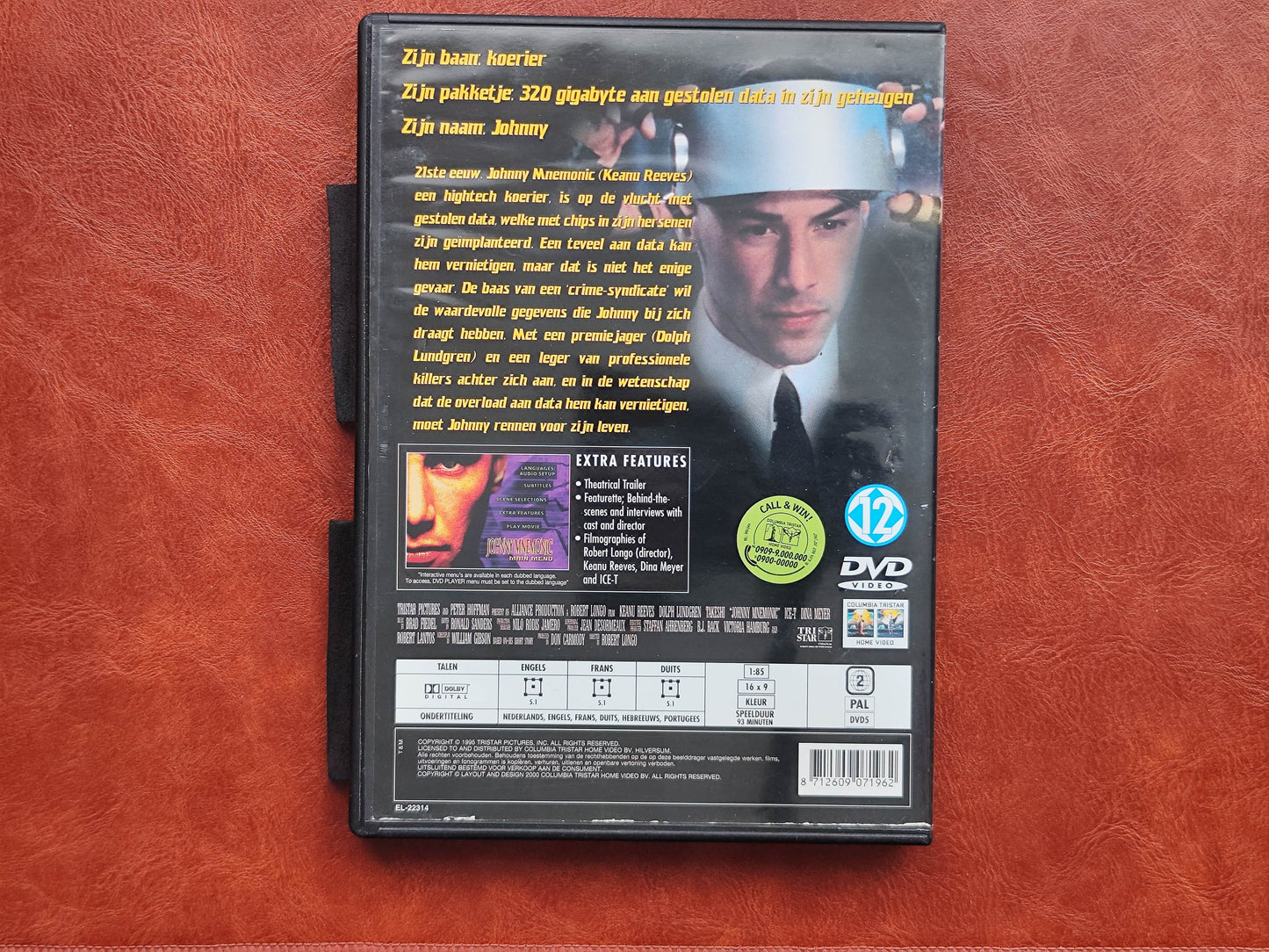Johnny Mnemonic 1995 DVD Action Reeves Meyer Ice-T Longo