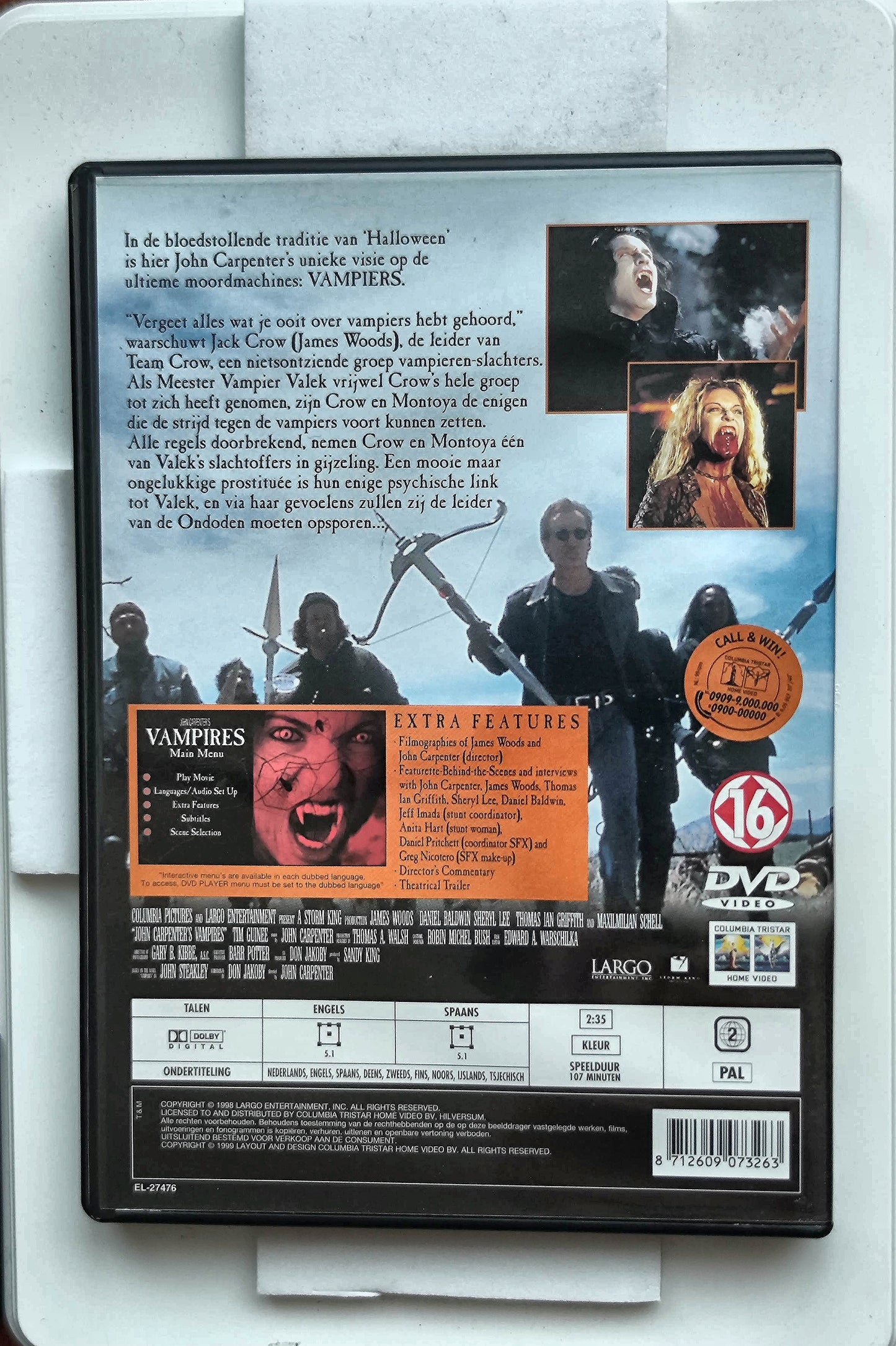Vampires 1998 DVD Action Woods Baldwin Lee Carpenter
