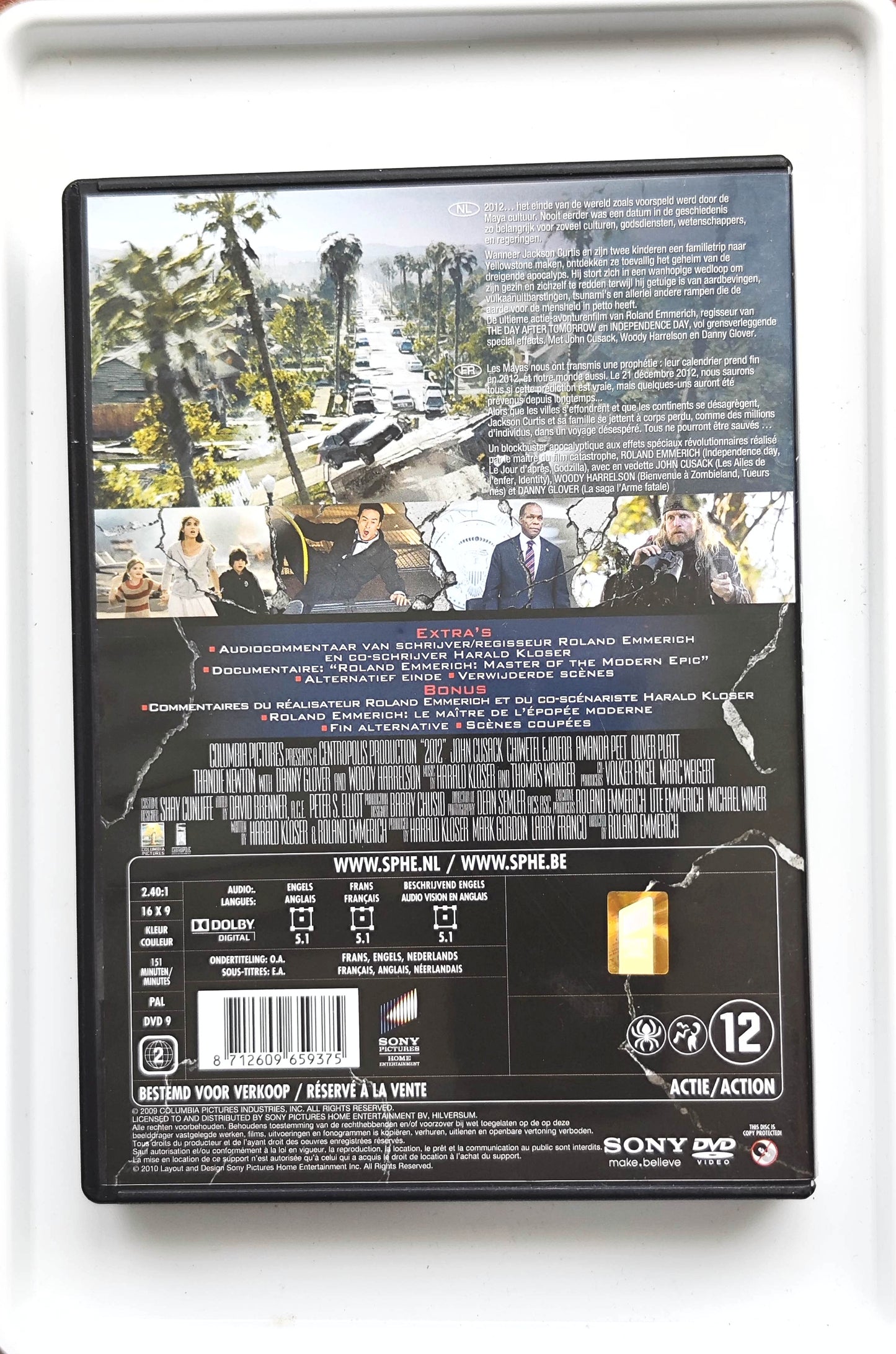 2012 2009 DVD Action Cusack Peet Ejiofor Emmerich