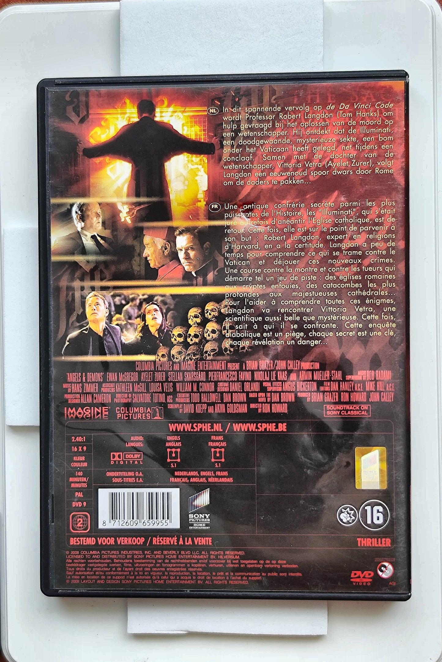 Angels & Demons 2009 DVD Mystery Hanks Mcgregor Zorer Howard