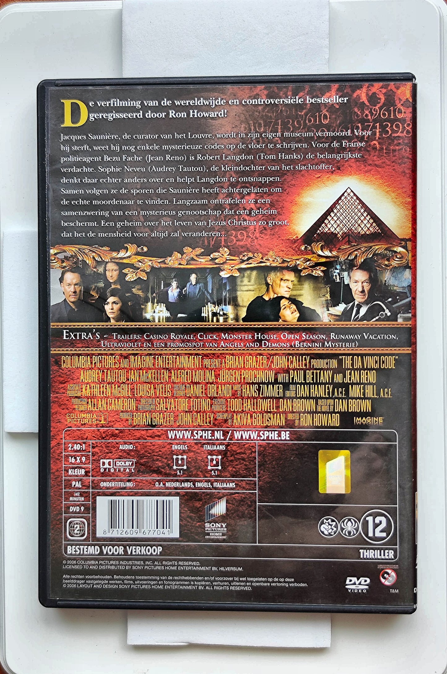 The Da Vinci Code 2006 DVD Mystery Hanks Tautou Mckellen Howard