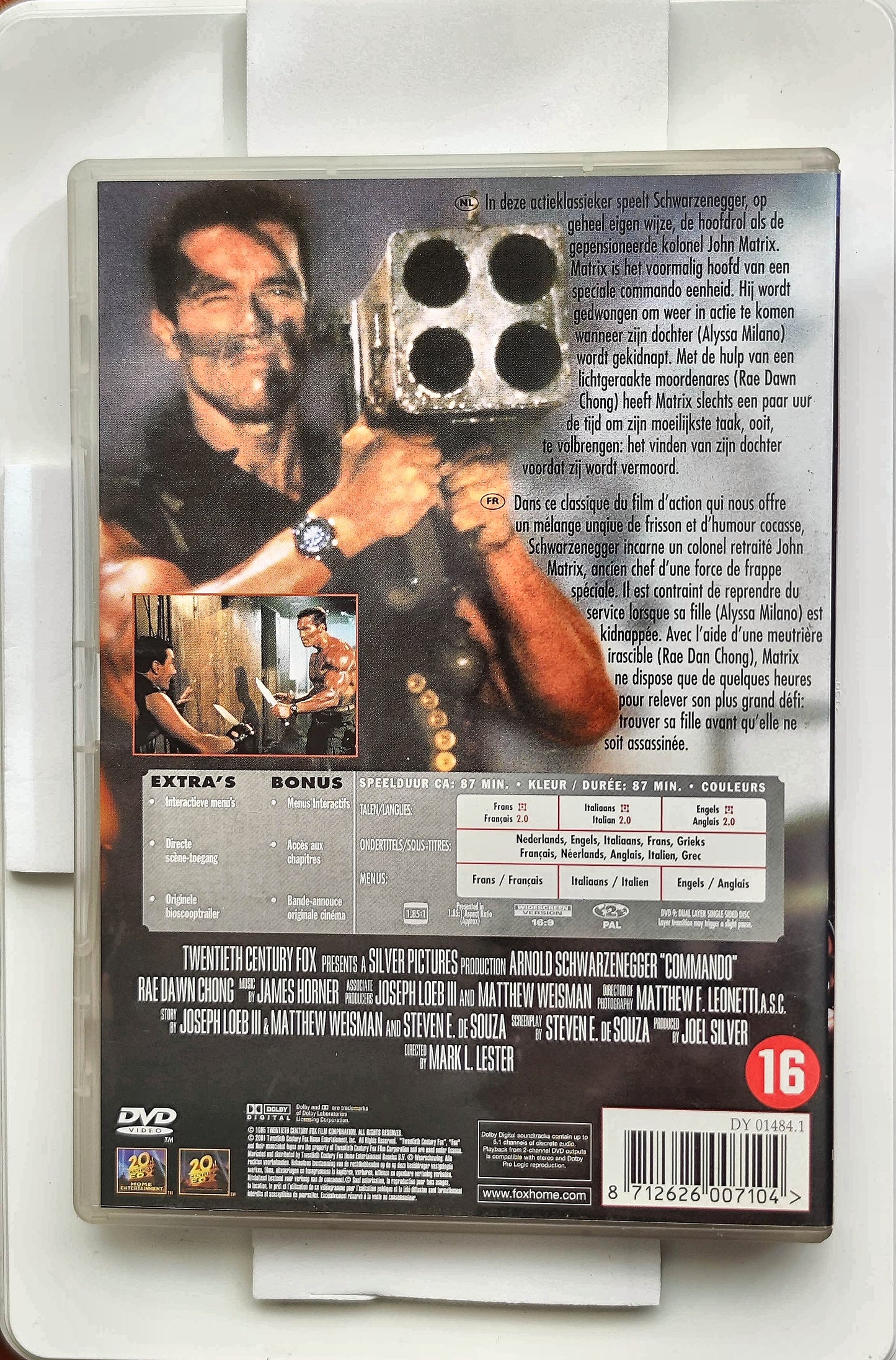 Commando 1985 DVD Action Schwarzenegger Chong Hedaya Lester