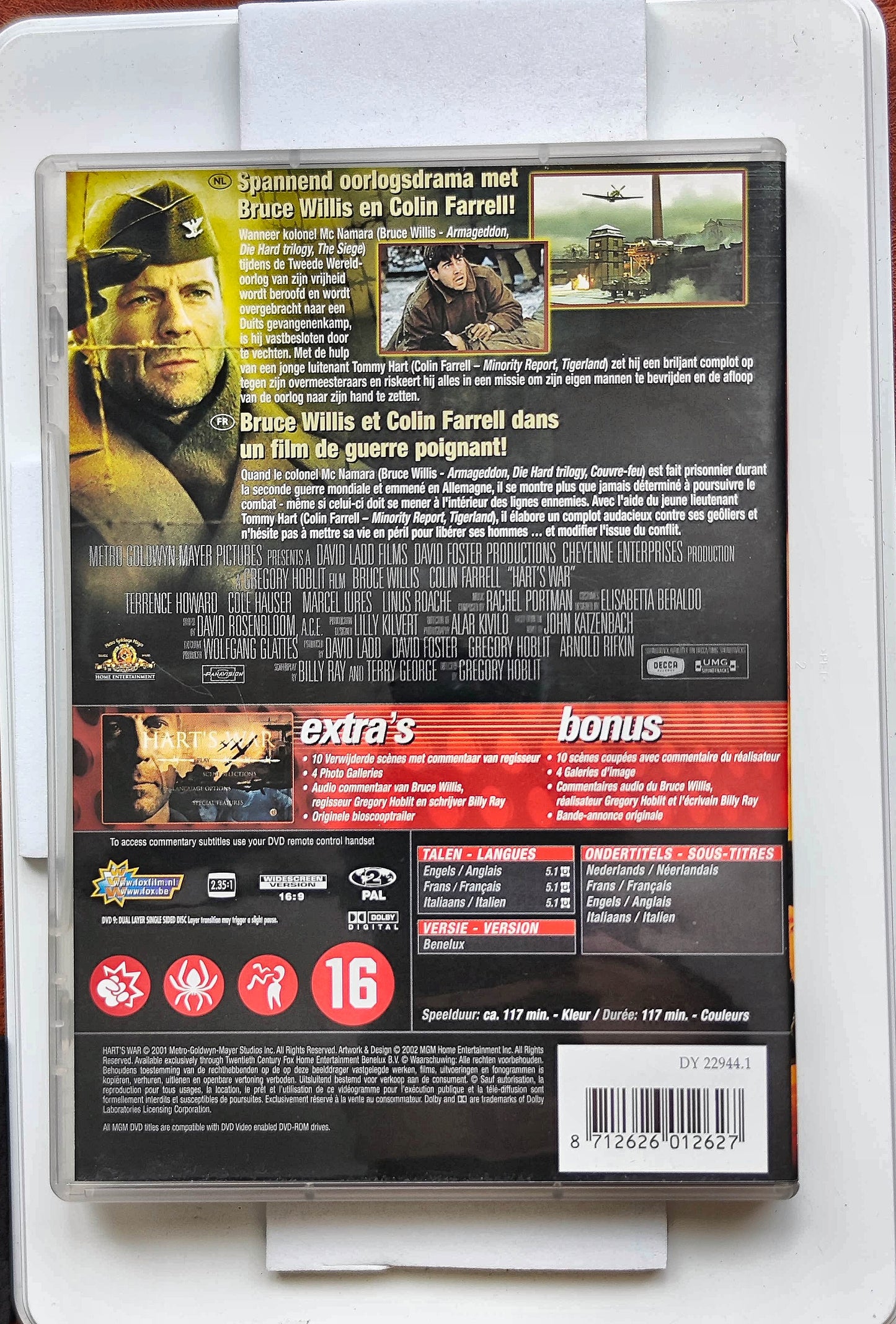 Hart's War 2002 DVD Drama Willis Farrell Howard Hoblit