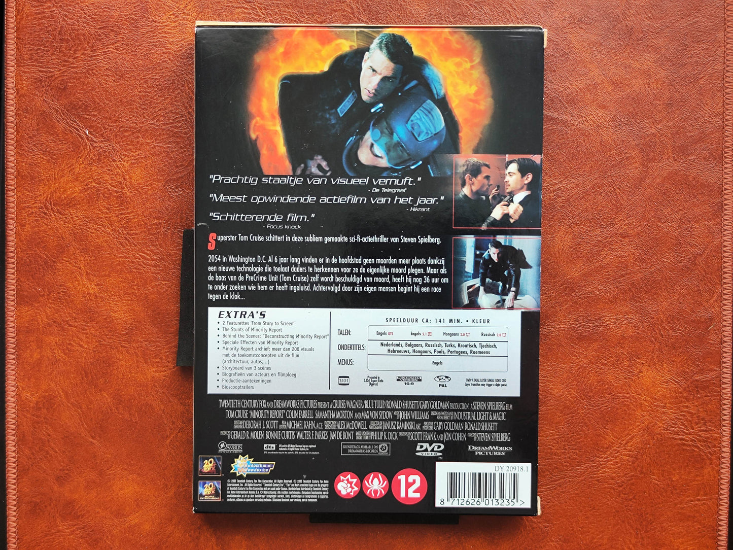 Minority Report 2002 DVD Action Cruise Sydow Harris Spielberg