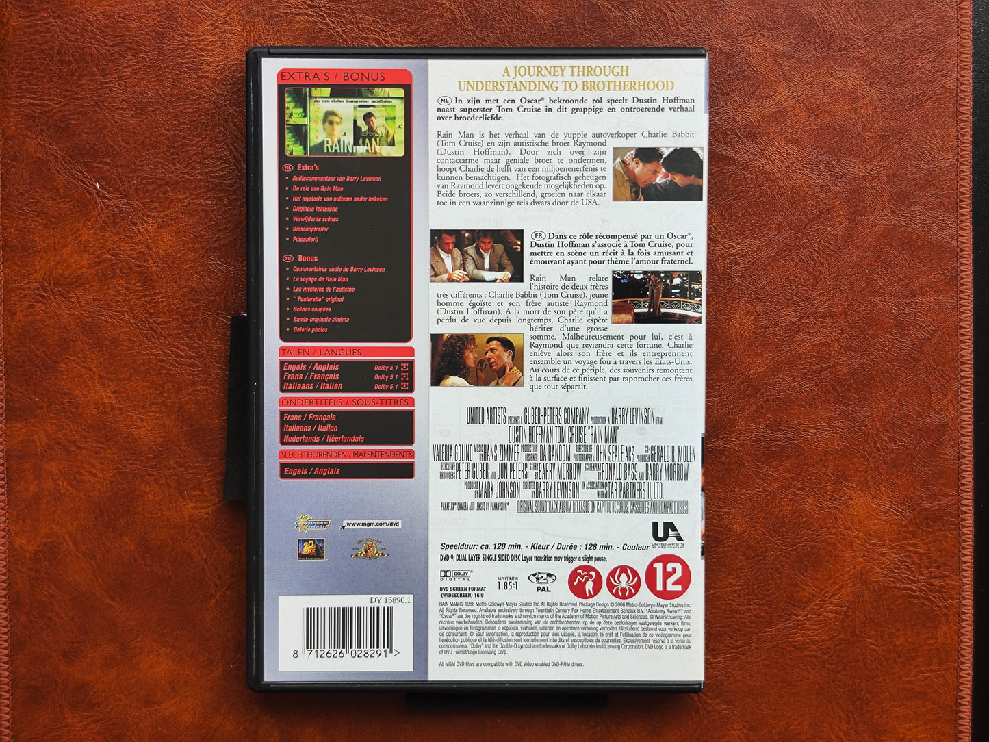 Rain Man 1988 DVD Drama Hoffman Cruise Golino Levinson