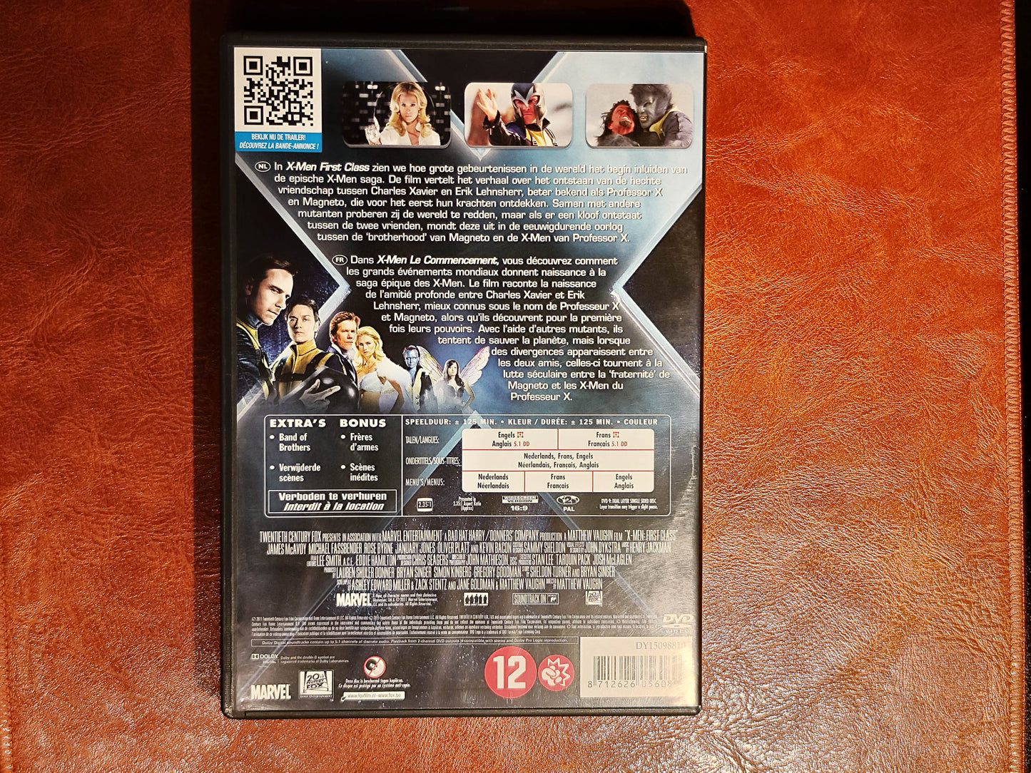 X-Men: First Class 2011 DVD Action Mcavoy Belcher Fassbender Vaughn