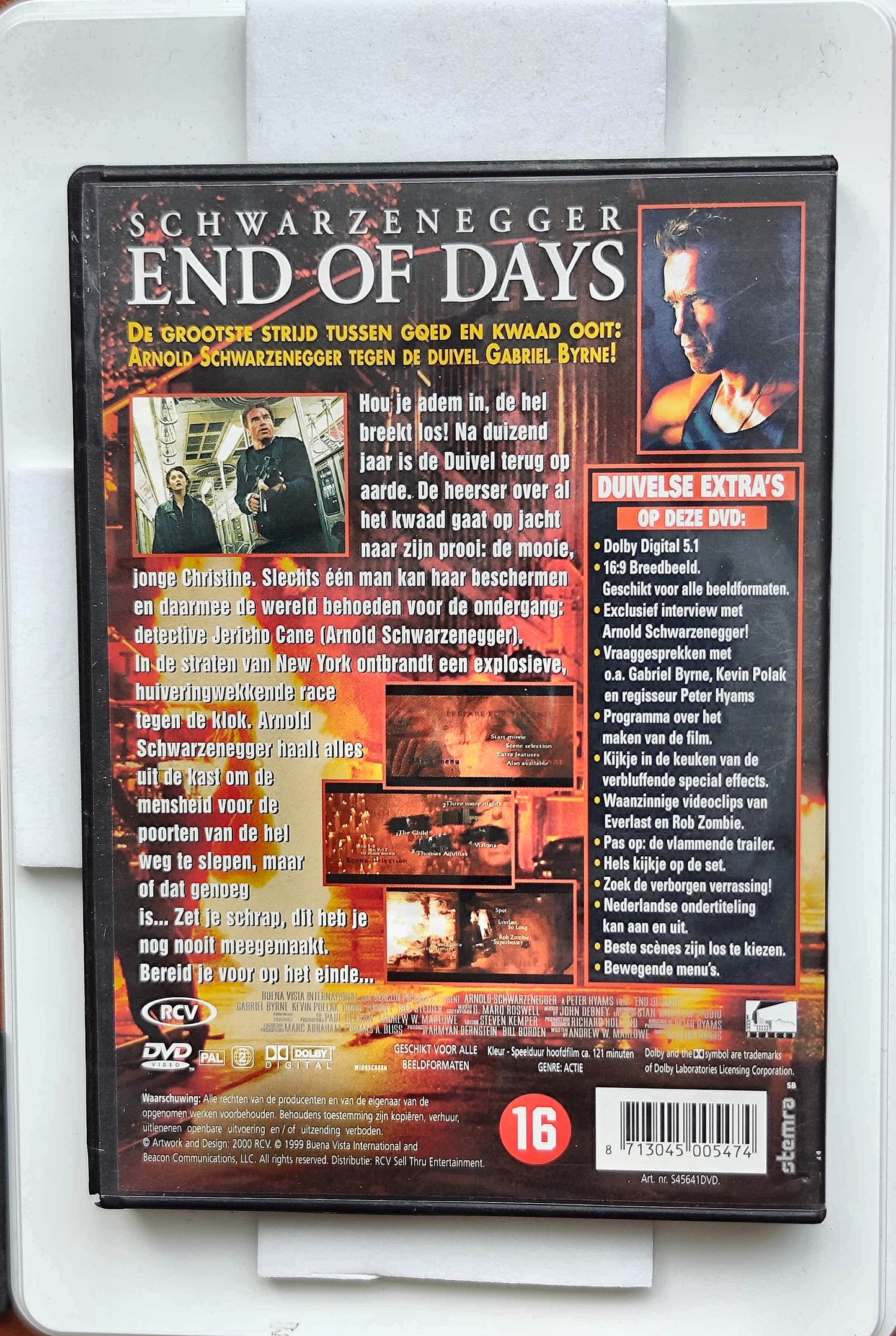 End of Days 1999 DVD Action Schwarzenegger Byrne Tunney Hyams