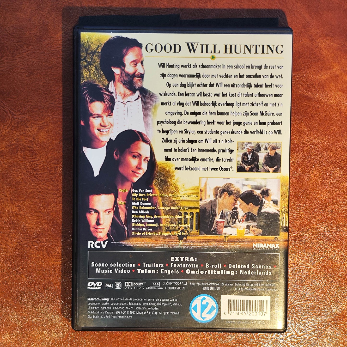 Good Will Hunting 1997 DVD Drama Damon Skarsgård Affleck Sant