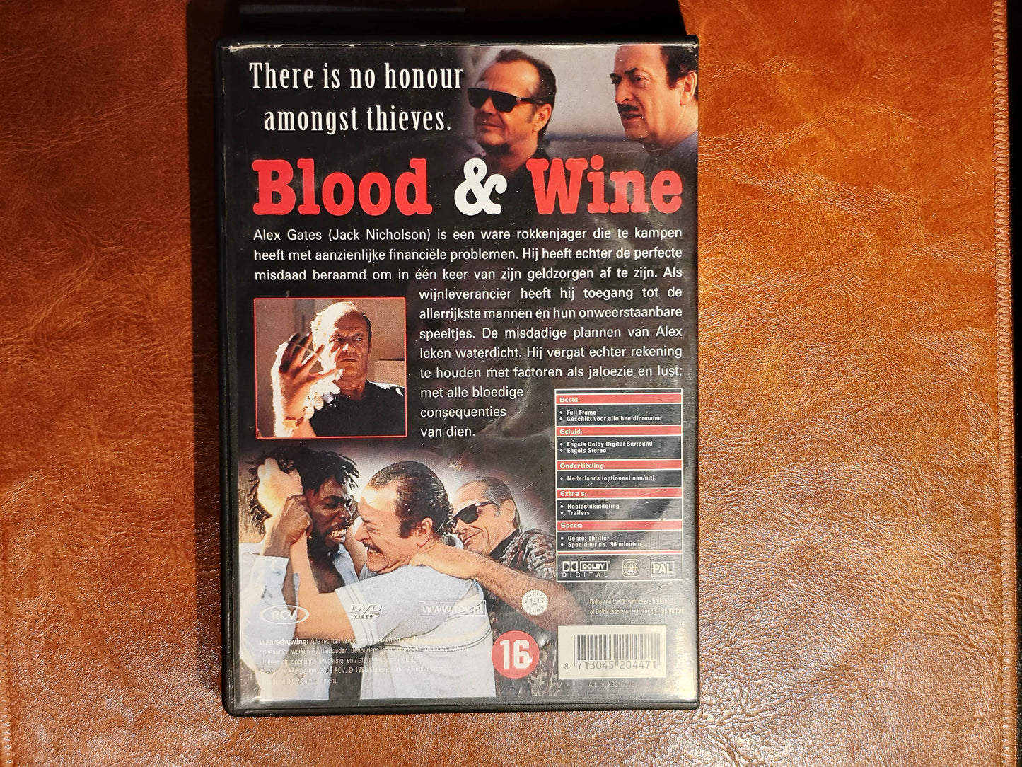 Blood and Wine 1996 DVD Crime Nicholson Dorff Lopez Rafelson