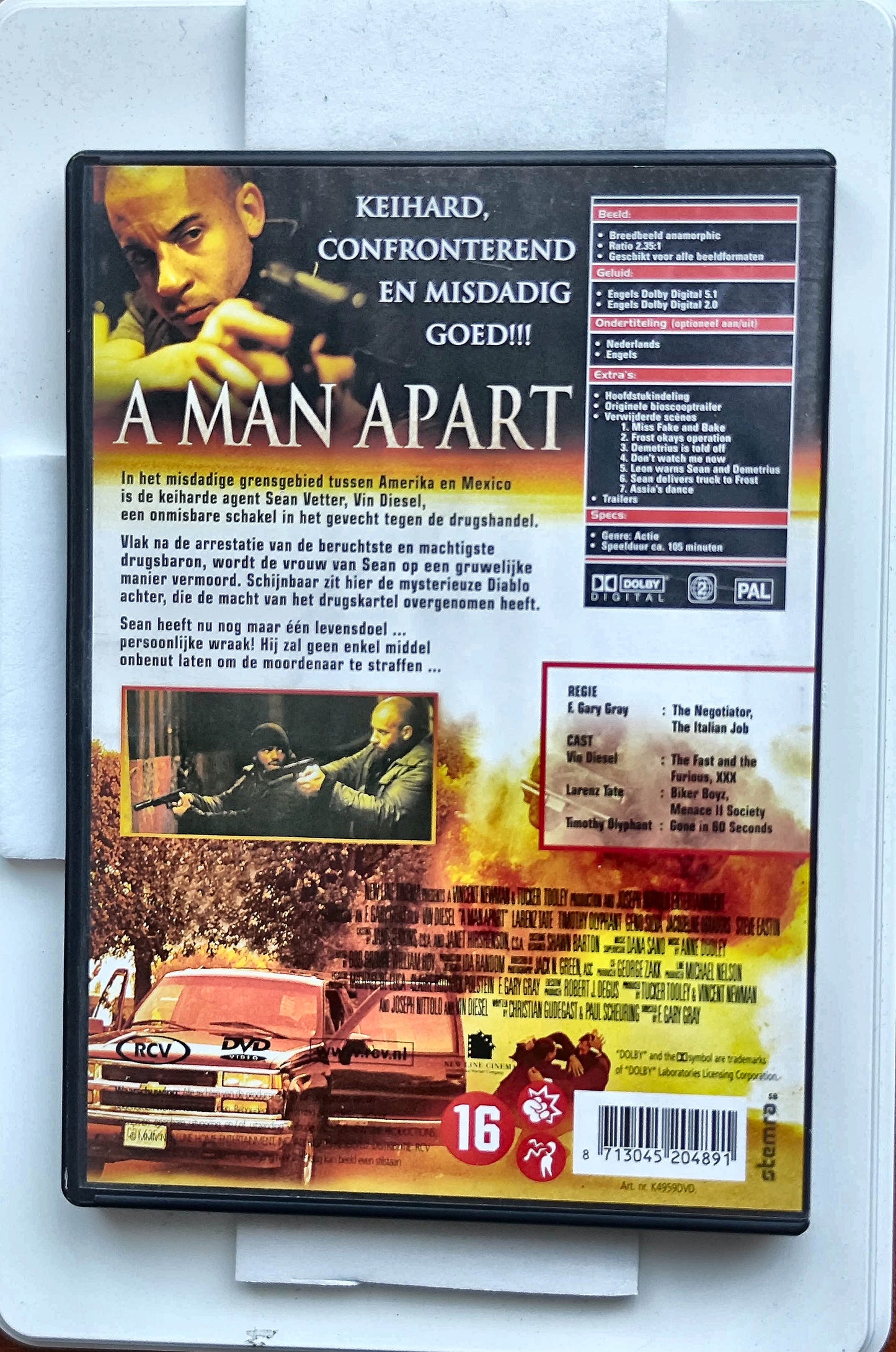 A Man Apart 2003 DVD Action Diesel Tate Olyphant Gray