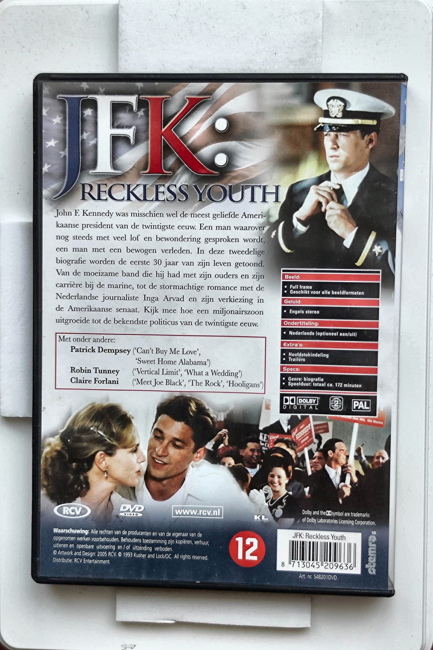 J.F.K.: Reckless Youth 1993 DVD Biography Dempsey Kinney Dean Winer