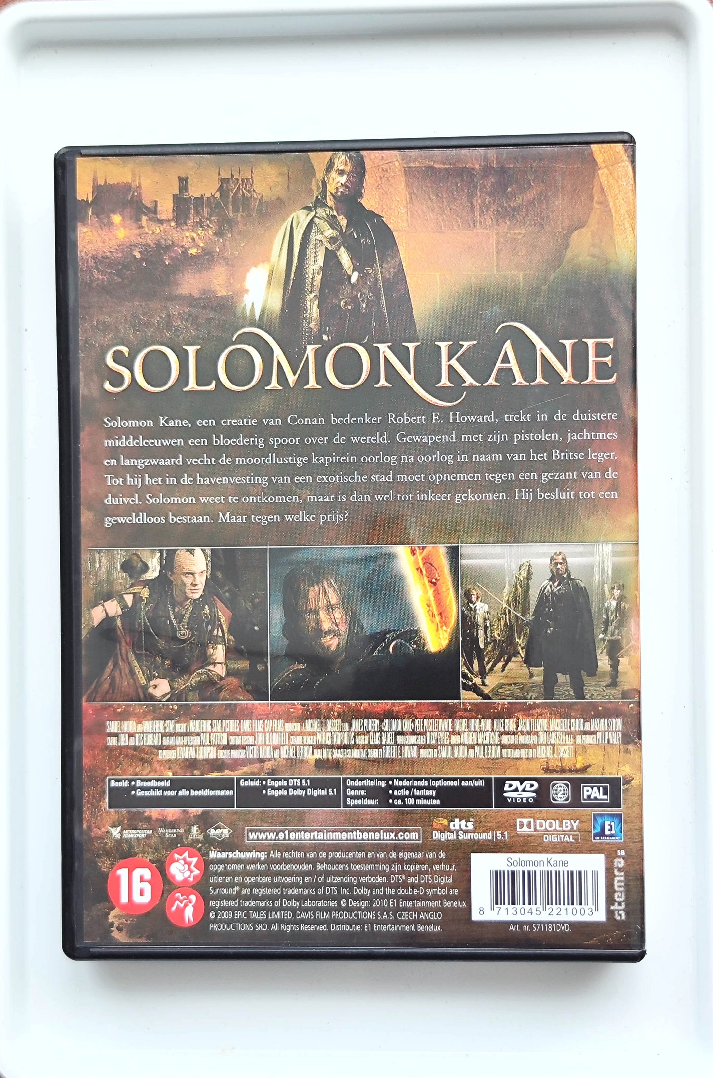 Solomon Kane 2009 DVD Action Purefoy O-Neal Orr Bassett