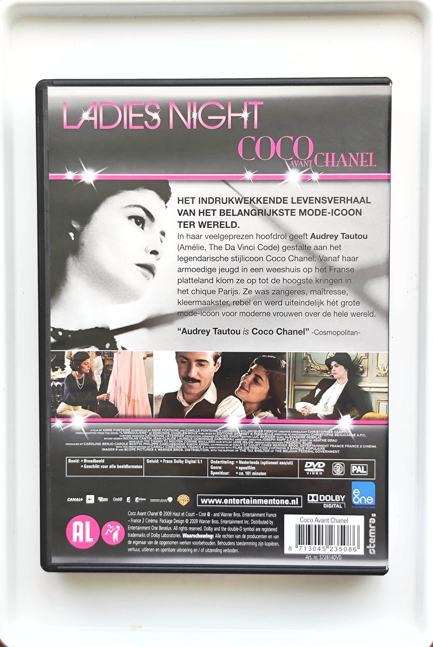 Coco Before Chanel 2009 DVD Biography Tautou Poelvoorde Nivola Fontaine