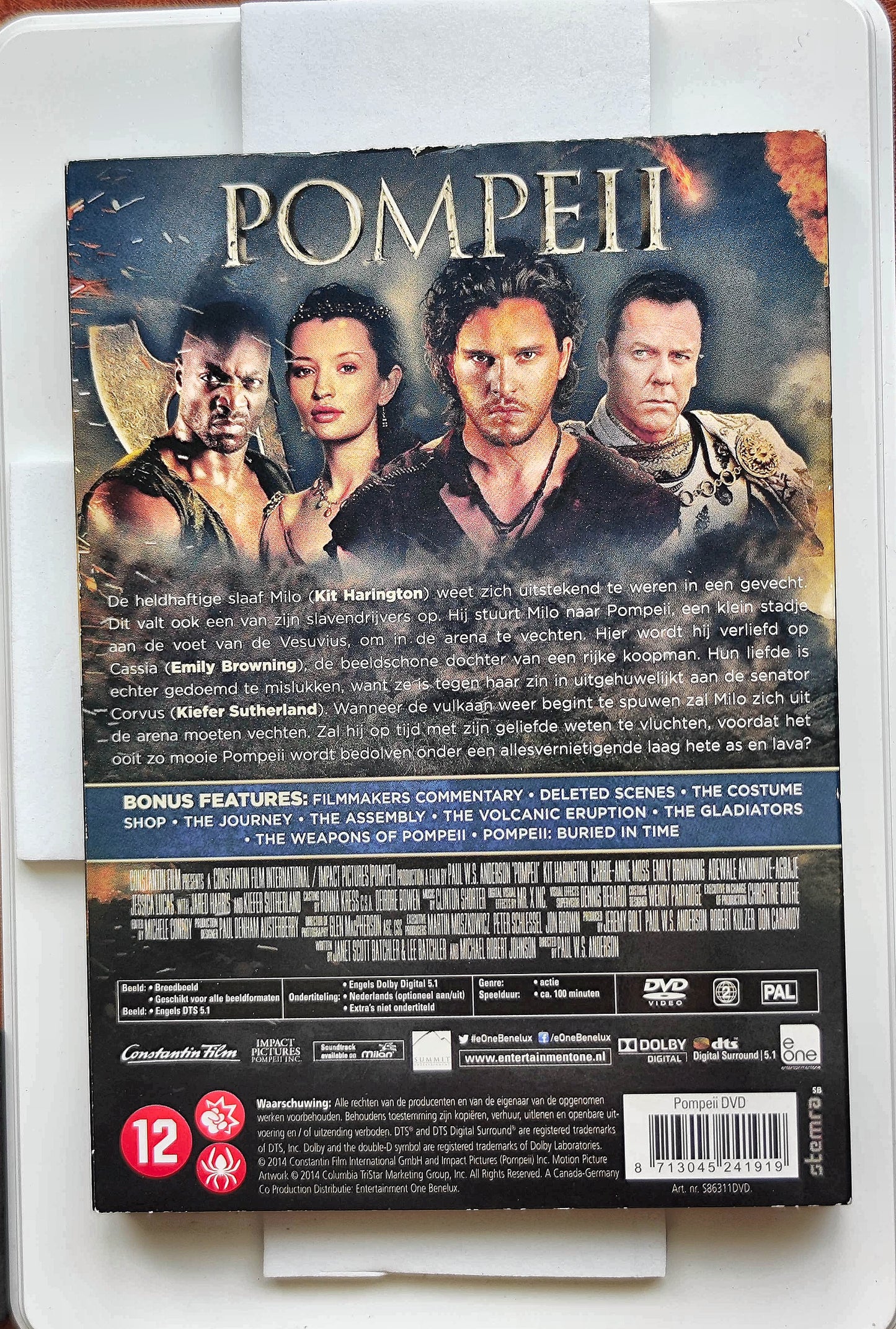 Pompeii 2014 DVD Action Schombing Lachapelle Roberts Anderson