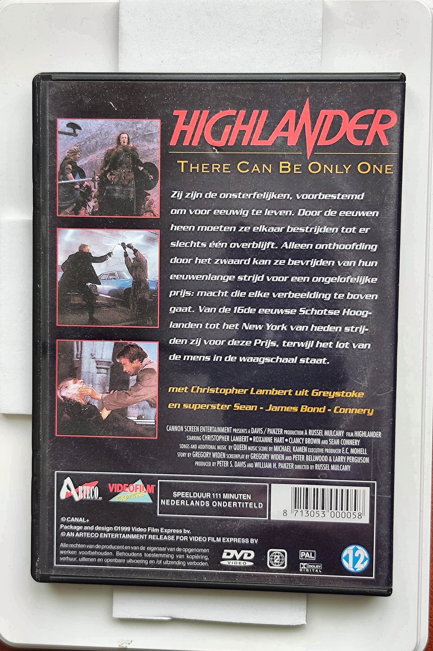 Highlander 1986 DVD Action Lambert Hart Brown Mulcahy