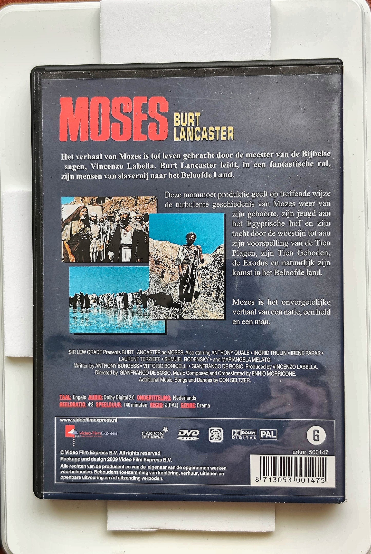 Moses The Lawgiver 1975 DVD Drama Lancaster Ipalé Quayle Bosio