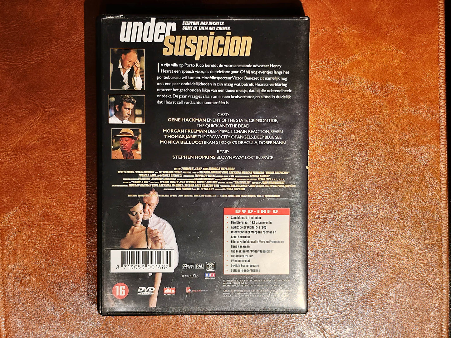 Under Suspicion 2000 DVD Crime Hackman Freeman Jane Hopkins #A3