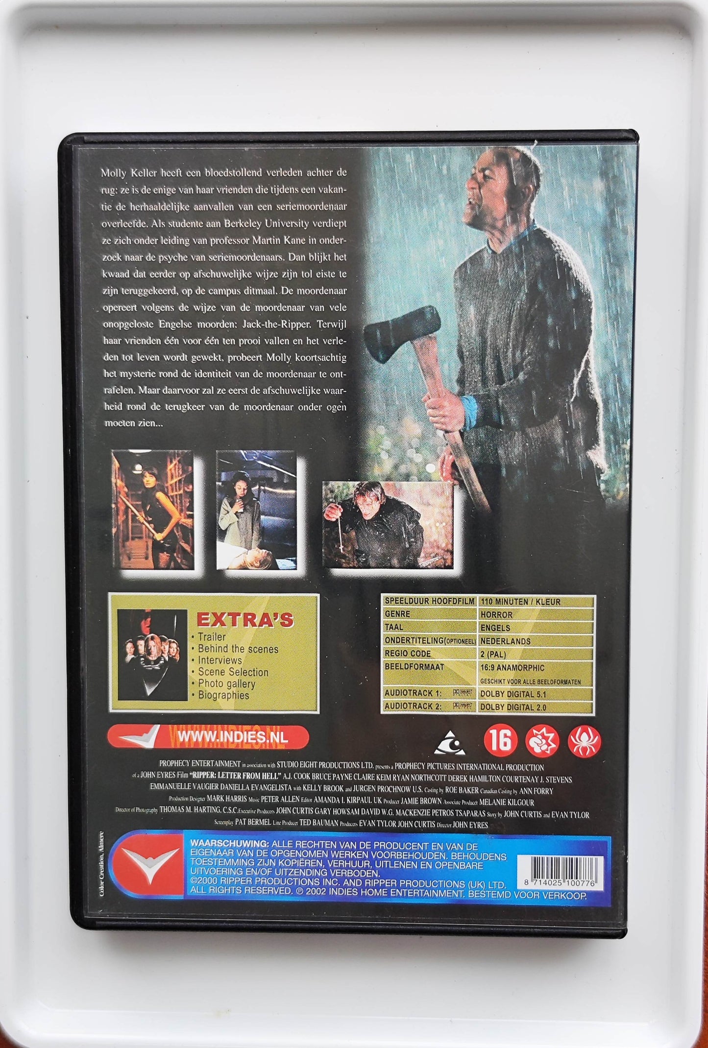 Ripper 2001 DVD Horror Cook Payne Northcott Eyres