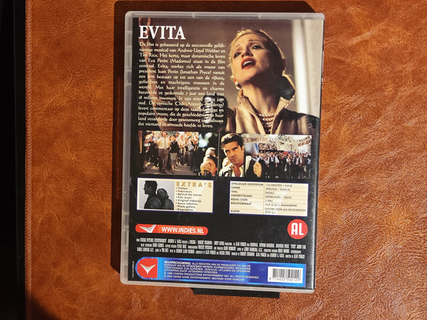 Evita 1996 DVD Biography Madonna Banderas Pryce Parker