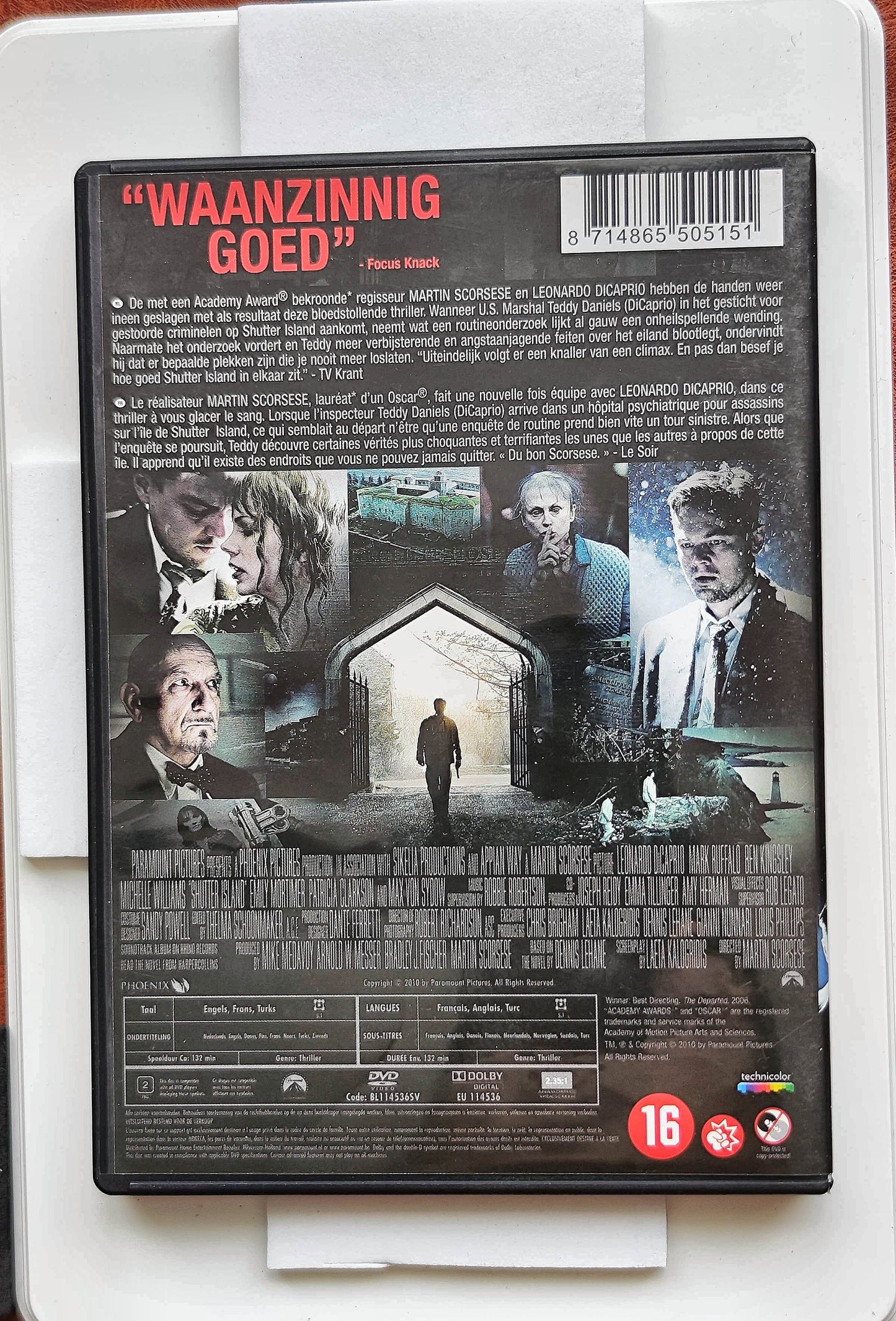 Shutter Island 2010 DVD Drama Dicaprio Ruffalo Kingsley Scorsese