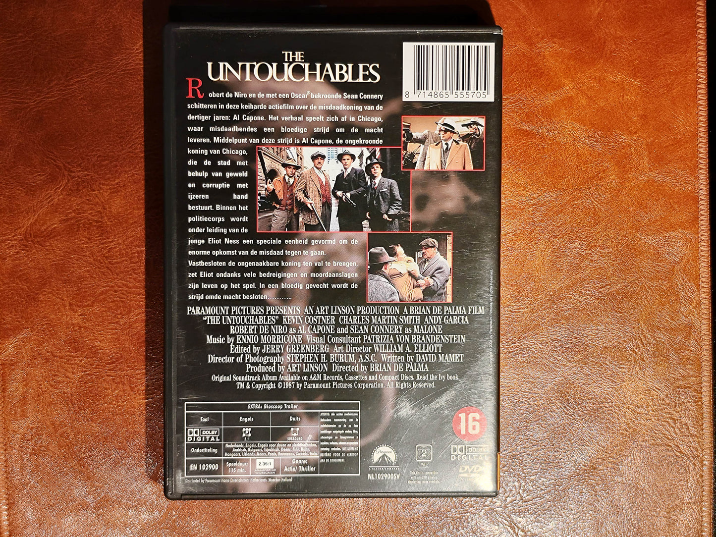 The Untouchables 1987 DVD Crime Costner Connery Smith Palma