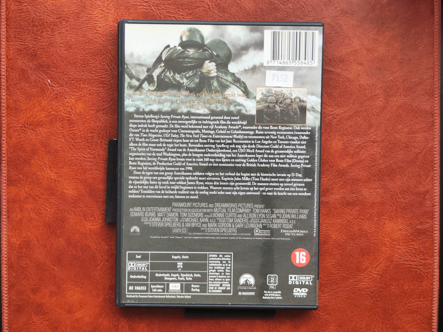 Saving Private Ryan 1998 DVD Drama Hanks Sizemore Burns Spielberg