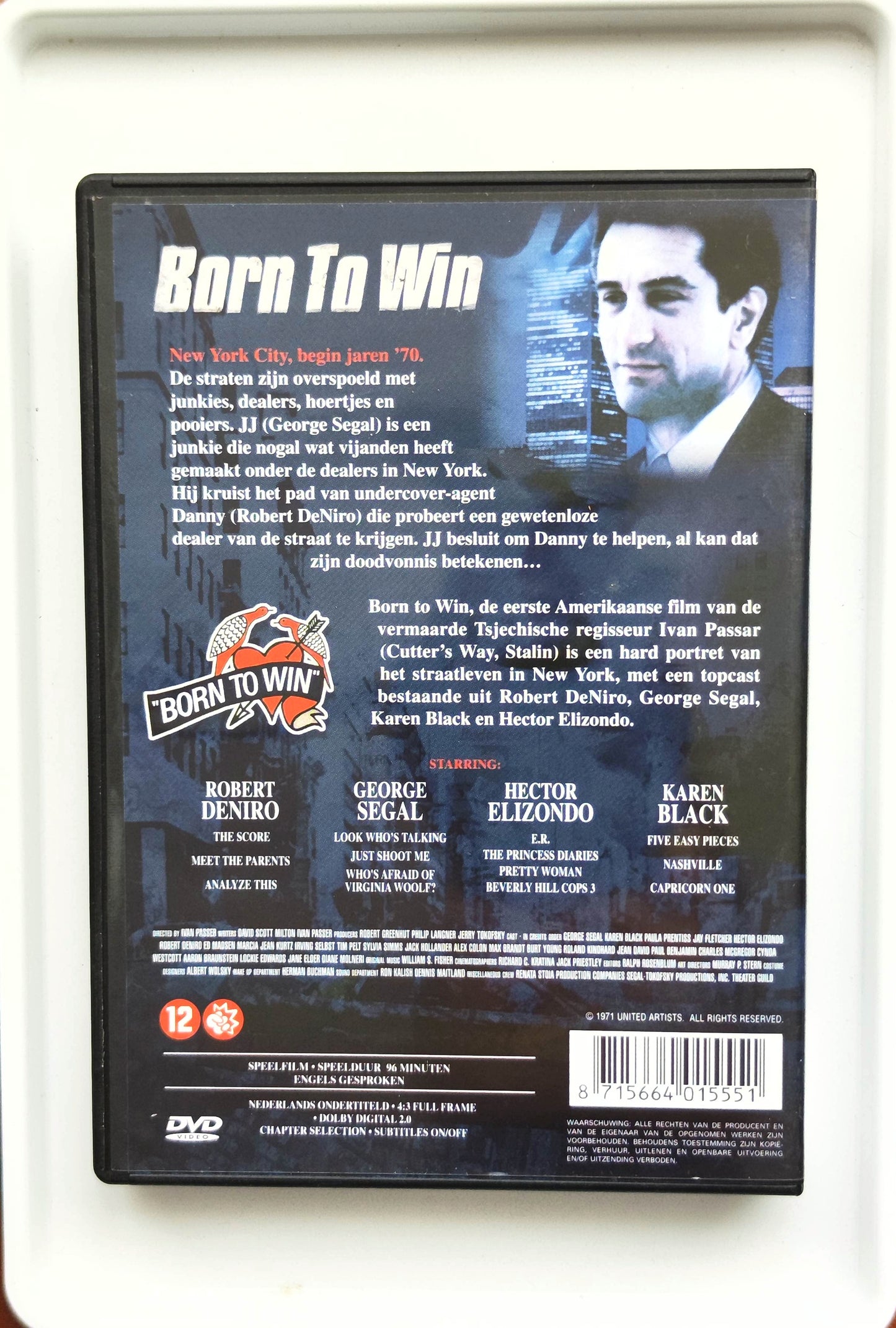 Born to Win 1971 DVD Comedy Segal Prentiss Black Passer