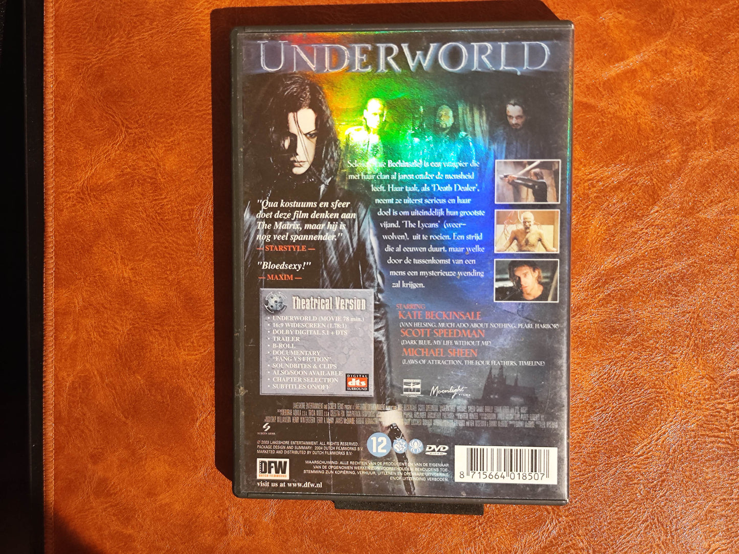 Underworld 2003 DVD Action Beckinsale Speedman Sheen Wiseman