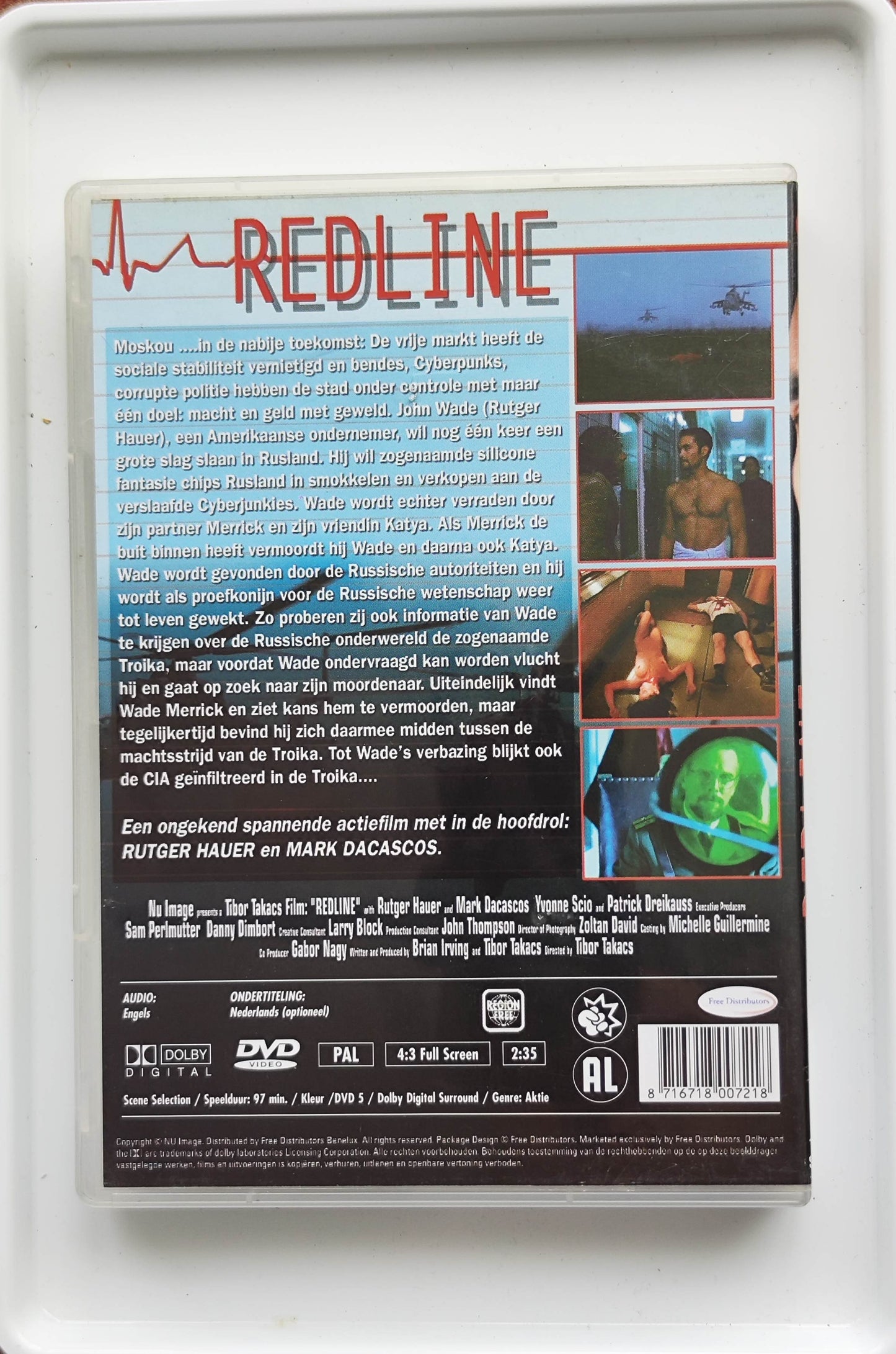 Deathline Redline 1997 DVD Action Hauer Dacascos Sciò Takacs