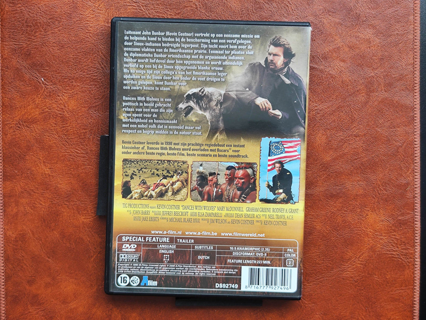 Dances with Wolves 1990 DVD Adventure Costner Mcdonnell Greene Costner