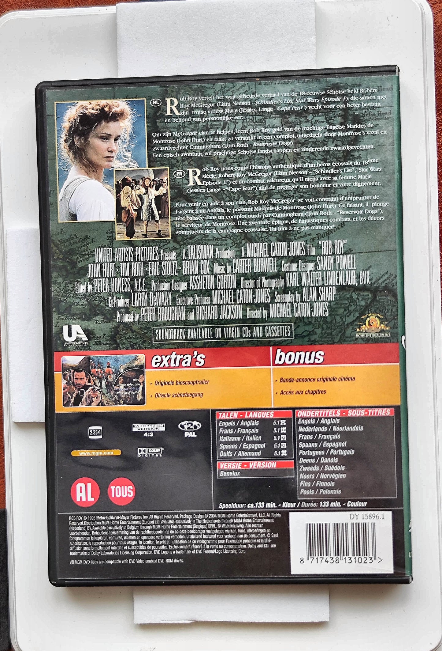 Rob Roy 1995 DVD Adventure Neeson Lange Hurt Caton-Jones