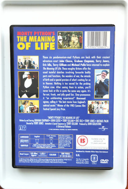 Monty Python's the Meaning of Life 1983 DVD Comedy Chapman Cleese Gilliam