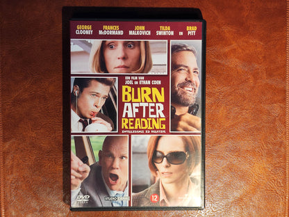 Burn After Reading 2008 DVD Comedy Clooney Mcdormand Pitt Coen DVD Cover