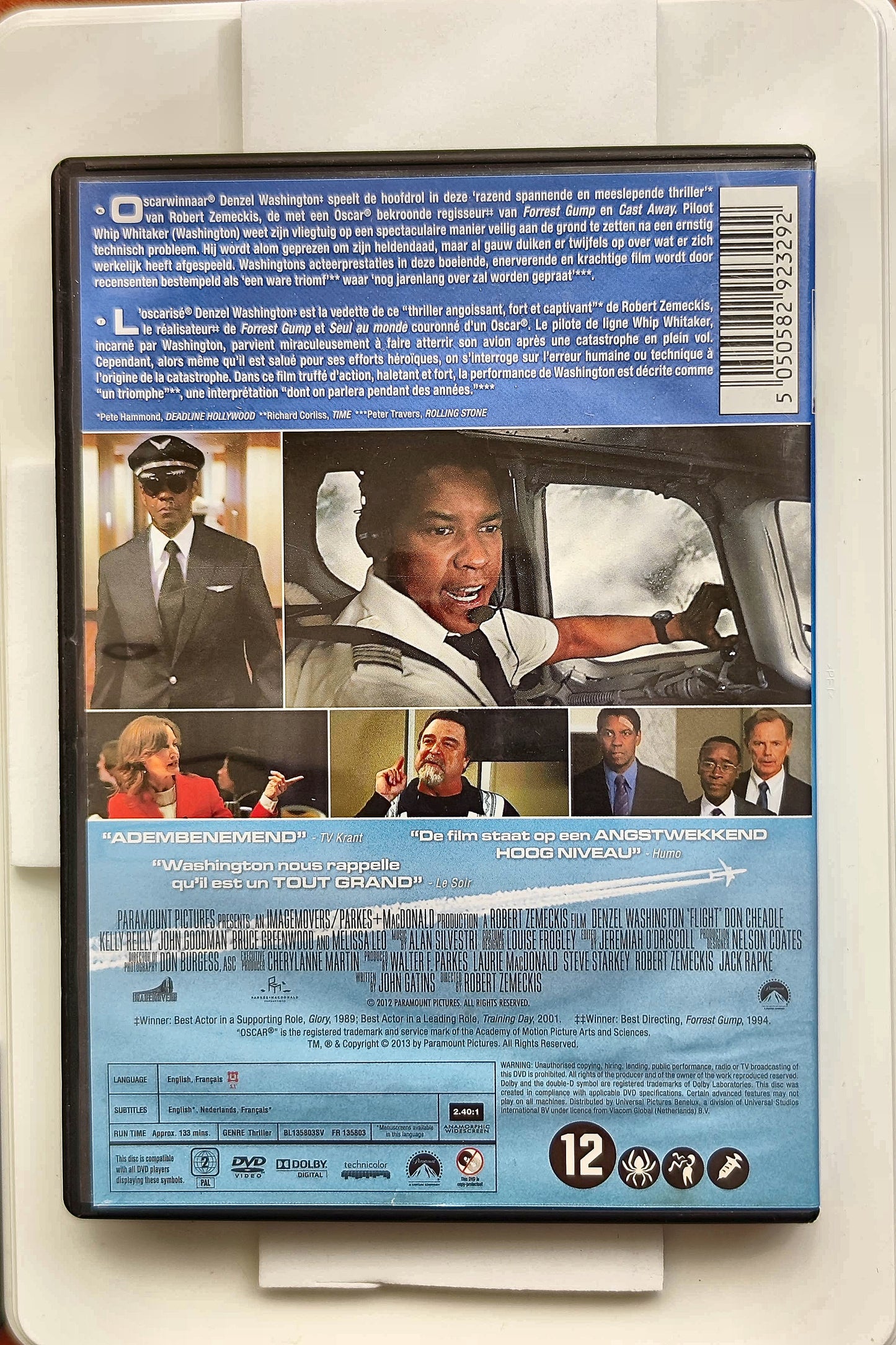 Flight 2012 DVD Drama Velazquez Washington Cabassa Zemeckis