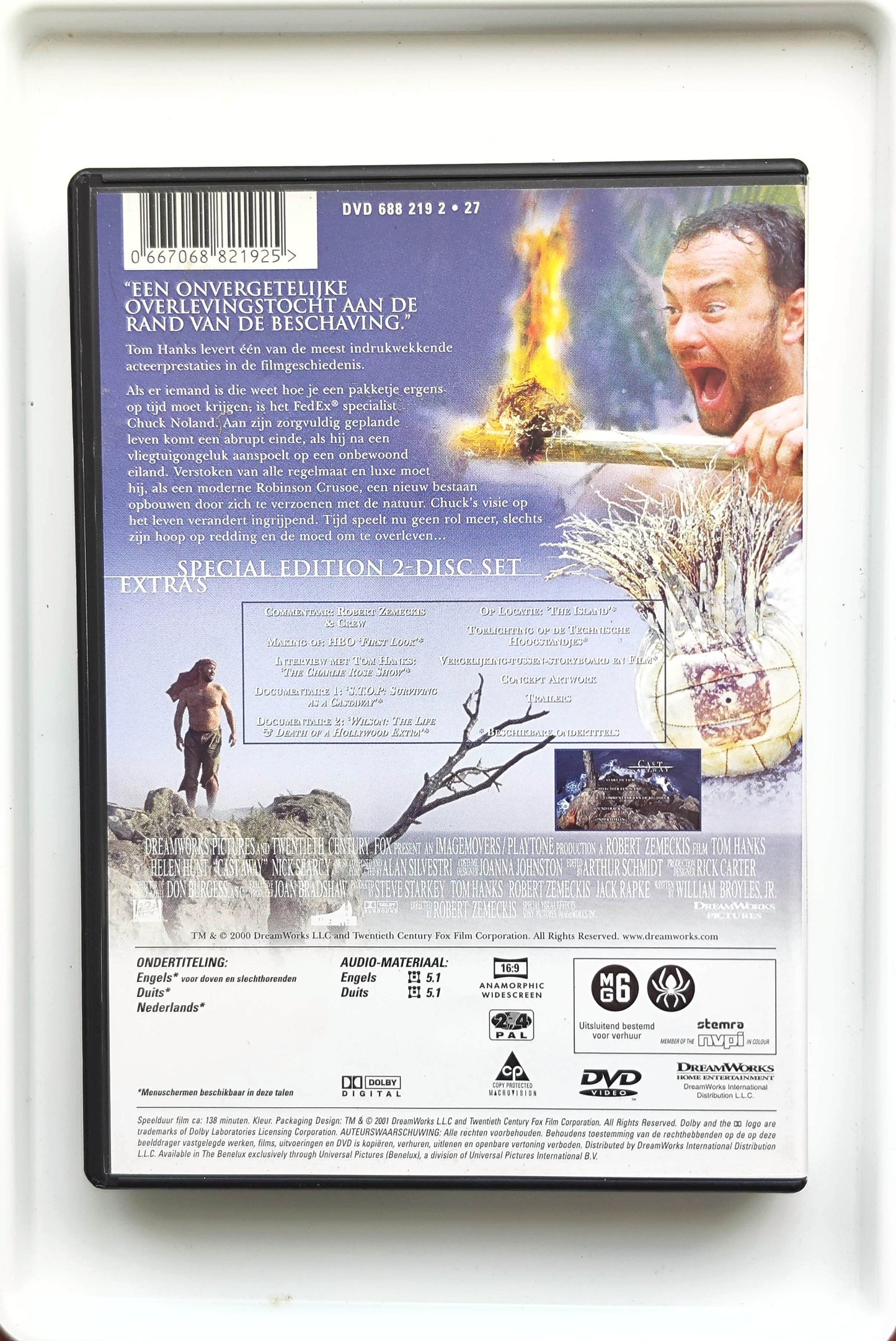 Cast Away 2000 DVD Adventure Hanks Searcy Henson Zemeckis #B3