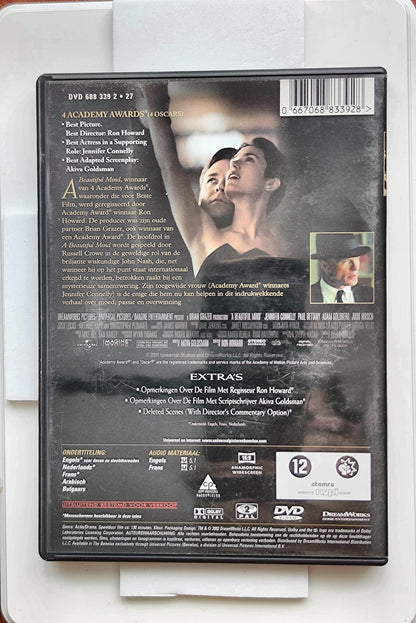 A Beautiful Mind 2001 DVD Biography Crowe Harris Connelly Howard