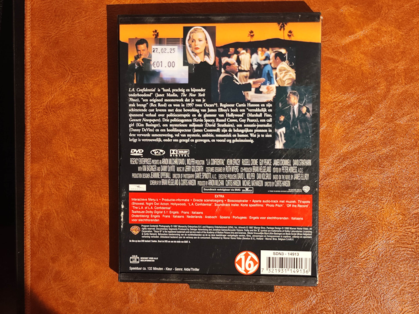 L.A. Confidential 1997 DVD Crime Spacey Crowe Pearce Hanson