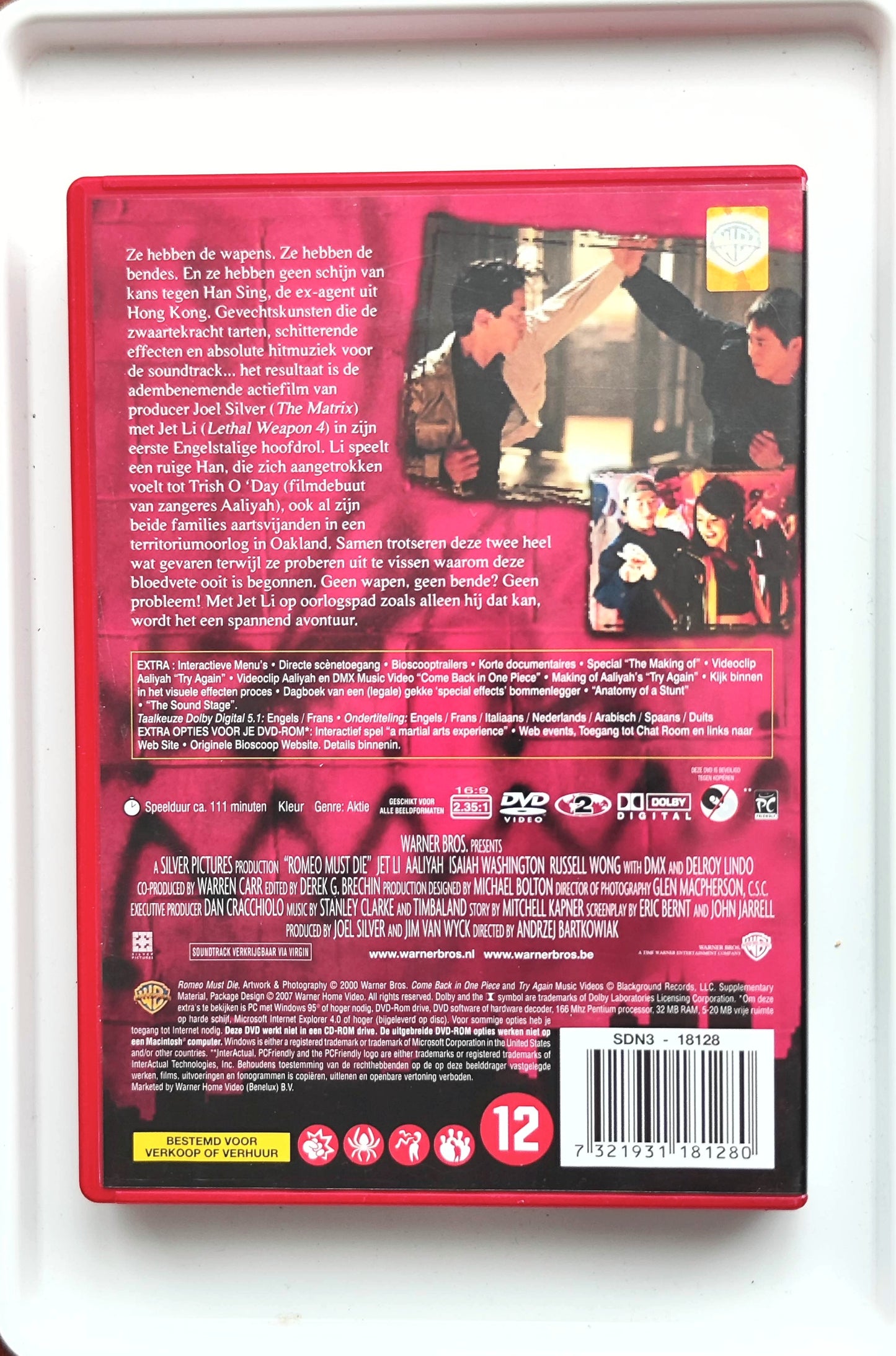 Romeo Must Die 2000 DVD Action Li Aaliyah Washington Bartkowiak