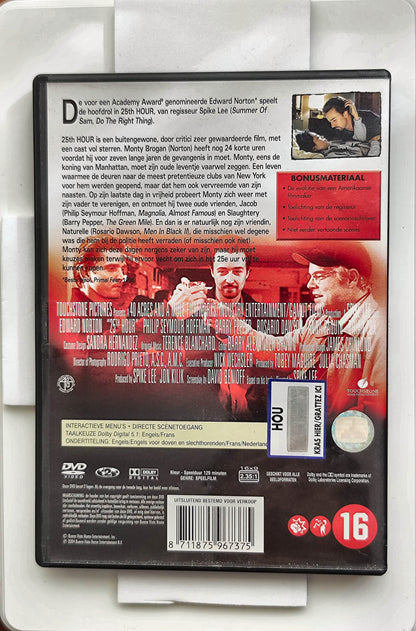 25th Hour 2002 DVD Drama Norton Hoffman Pepper Lee