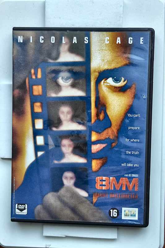 8MM 1999 DVD Crime Cage Phoenix Gandolfini Schumacher DVD Cover