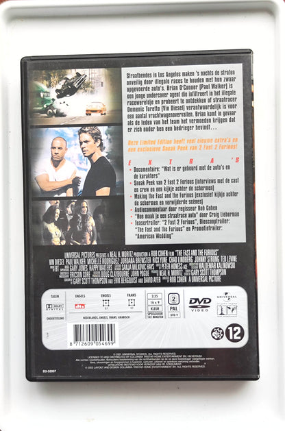 The Fast and the Furious 2001 DVD Action Walker Diesel Rodriguez Cohen
